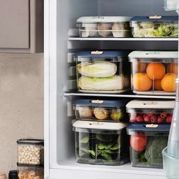 Storage Bottles PET Refrigerator Food Egg Box Kitchen Sealed Container For Vegetable Fruit Fresh Organizer
