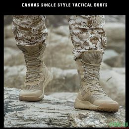 Boots Tactical Boots Men Outdoor Hiking Shoes Canvas Mesh Desert Hightop Military Combat Army Boots Militares Sapatos Masculino Plus