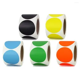 Window Stickers Chroma Label 1 Inch Color-Code Dot Labels 500/Roll Black White Green Blue Orange Red Pink Yellow Stationery