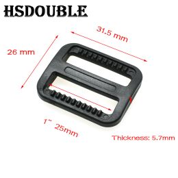 10 Pcs/PackPlastic Slider Tri Glide Adjust Buckles Wider Style Backpack Straps Webbing Black