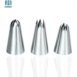 Baking Tools 3pcs Set 1M /2D/2F Rose Flower Cake Icing Piping Tips Russian Nozzles Stianless Steel