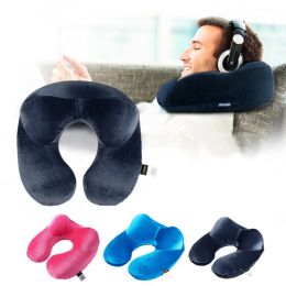 U-Shape Travel Pillow for Airplane Inflatable Neck Pillow Travel Accessories Comfortable Pillow for Sleep Home Textile Dropship