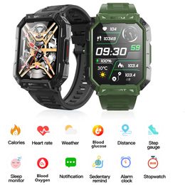 New F307 Three Defense Smart Watch Bluetooth Call 2.1-inch Non-invasive Blood and Heart Rate Monitoring Exercise Bracelet