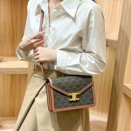 Leather Handbag Designer Sells New Women's Bags at 50% Discount Leather Bag for Womens Small Trendy Single Shoulder Crossbody Square