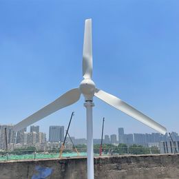 5000W Wind Turbine Generator Complete Set 24v 48V 12V Free Energy Generators Windmill With MPPT Controller Off Grid Inverter