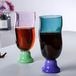 Wine Glasses Color High Borosilicate Environmental Protection Temperature Resistant Glass Shaped Beer European Tall