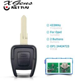 Car Remote Key OP1 24424723 For Opel Vauxhall Astra Vectra Zafira Omega 3 Frontera 433MHz 2 Button3009106