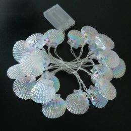 Thrisdar 3M 20 LED Beach Seashell String Light Ocean Shell Fairy Light Shell Garland Light for Bedroom Party Wedding Decor