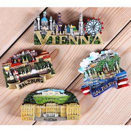 Magnetic refrigerator magnets Italy Switzerland Chile Austria European countries Tourist attractions souvenir Home decoration