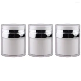 Storage Bottles 3 Pcs Press Cream Jar Empty Lotion Container Multipurpose Skin Care Tools Face Pump Bottle Body Jars For Cosmetics