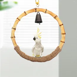 Other Bird Supplies Parrot Summer Hammock Toys Cockatiel For Small Parakeets Swing Bamboo Accessories Cage