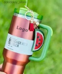 Mugs Watermelon Moonshine With 1 1 Quencher H2.0 40oz Stainless Steel Tumblers Cups with Silicone handle Lid And Straw Travel Car mus Water Bottles 1208 L49