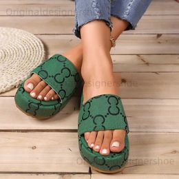 Slippers Womens Espadrilles Sole Wedge Sandals Open Toe Thick Sole Outdoor Sandals Ankle Strap Slip On Summer Casual Sandals T240409