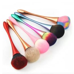 1pc Glitter Powder Professional Brush Big Size Soft Fluffy Nail Dust Cleaning Brush Women Girls DIY Make Up Beauty Tool Manicure