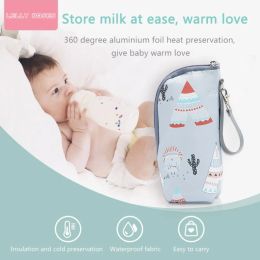 Baby Bottle Warmer Portable Travel Milk Bottle Thermal Bag Feeding Bottle Heating Waterproof Diaper Organiser Bag