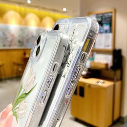 Clear Flower Phone Case For Huawei P30 P50 Pro P40 Case Honor 50 70 Pro 9X Funda Mate 60 Pro 30 40 50 Nova 10 Pro Soft Cover
