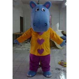 Mascot Costumes Foam Cute Big Head Hippo Cartoon Plush Christmas Fancy Dress Halloween Mascot Costume