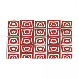 Towel Abstract In Red And WhIte 40x70cm Face Wash Cloth Skin-friendly Suitable For Outdoor Holiday Gift