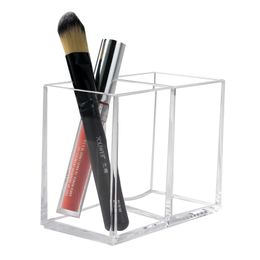 1/2/3/4 Compartments Transport Makeup Organiser Brush Holder Pen Pencil Stand Cosmetic Storage Organiser Desktop Stationery Box