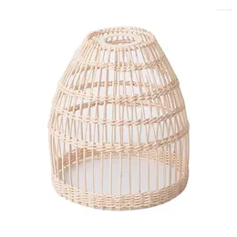 Decorative Plates Rattan-Woven Small Shade 3.35x7.68x8.46in (TopxBottomxHigh) Lampshade For Pendant Lights Home Decorations Accessory