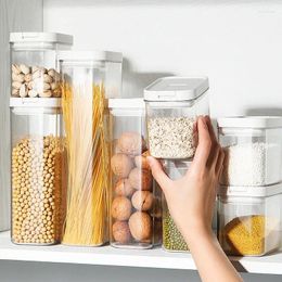 Storage Bottles Kitchen Sealed Grains Box Transparent Plastic Dry Food Snack Preservation For Household Use