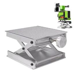 Lab Jack Lift Table Aluminium Alloy Laboratory Jack Scissors Stand Adjustable Router Lift Platform Support Weight 60kg