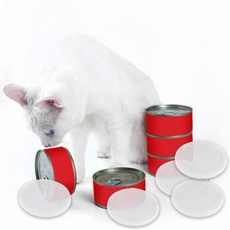 5pcs Reusable Food Storage Tin Cover Cans Lids Round Dog Cat Canned Lid Food Sealing Cap Fresh Keep Dustproof Lids Pets Kitchen