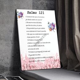 Inspirational Quote Poster Print Spanish Bible Verse Poster Christian Scripture Wall Art Canvas Painting Living Room Home Decor