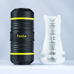 Realistic 3D Textures Silicone Masturbation Cup for Men Adult Endurance Exercise Blowjob Masturbator Sex Product 240326