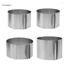 Baking Moulds Telescopics Mousses Rings Circle Moulds Adjustable Stainless Steels Cake 11UA