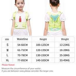 Adjustable Back Posture Corrector Spine Back Lumbar Shoulder Braces Children Back Support Belt Back Posture Trainer For Kids