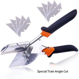 Multifunctional Mitre Shear Cutter Adjustable At 45 To 135 Degree Hand Tools for Cutting Soft Wood, Plastic Projects with Blades