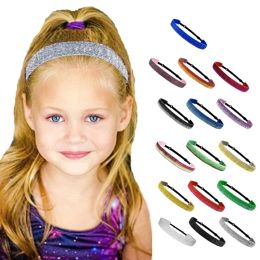 Sparkly Glitter Elastic Headbands Non-Slip Thin Stretch Sports-Headband Stretchy Hair Accessories Yoga Sport Head Wrap