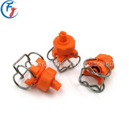 Double Plastic Pipe Clip Clamp Nozzle,Adjustable Ball Clamp Spray Nozzle,Clamp Clip-Eyelet Spray Nozzle,PP Tube Adjustable Clamp