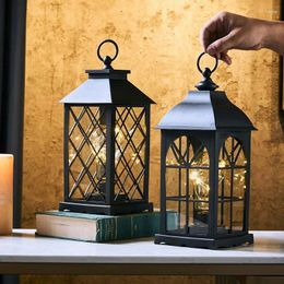 Candle Holders Nordic Style Retro Simple Portable Storm Lantern Barn Bedside Night Light Home Decoration