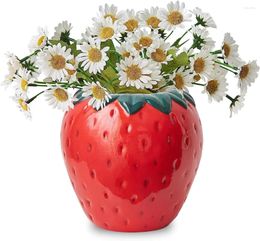 Vases Ceramic Strawberry Mushroom Vase For Flowers Modern Home Decor Unique Decorative Dining Room Table