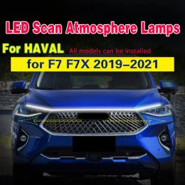 Car Decorative Atmosphere Lamps DRL 12v For Haval F7 F7X 2019-2021 Scan Starting LED Daytime Running Lights fog lamp Waterproof