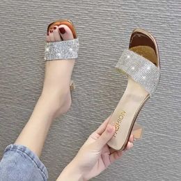 Dress Shoes Xinliang Diamond Sandals Open High Heels Womens Slippers Party Sizes 35-42 H240409 W9NG