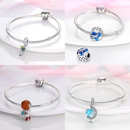 Astronaut Star Boutique Pendant Charms Fit Original 925 Pandora Bracelet 925 Sterling Silver Charm Bead Female Jewellery