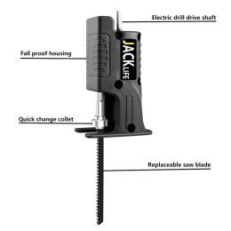 New Household Reciprocating Saw Adapter Electric Drill Modified Electric JigSaw Power Tool Wood Cutter Machine Attachment Blades