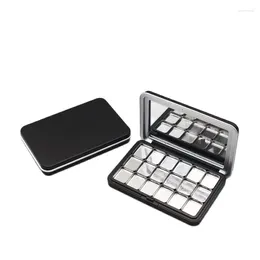 Storage Bottles Square Matte Black Magnetic Concealer Empty Box Cosmetic Packaging Blush Lipstick Eyeshadow Refillable Powde Case With