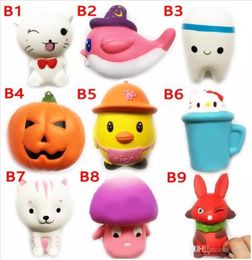 Halloween Pumpkin Pussy Squishy Toy Slow Rising Phone Straps Soft Squeeze Animal Charms Kid Xmas Toy6930408