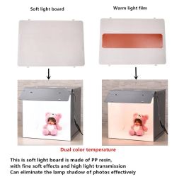 SANOTO 16" x 16" Photography Table Top Light Box 102pcs LED Lights Dimmable Portable Foldable Photo Studio Shooting Tent Softbox