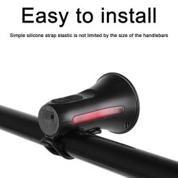 High Decibel Bike Horn Bicycle Horn Rechargeable Electric Bike Bell with Loud Sound Waterproof Anti-theft Alarm Horn for Bicycle