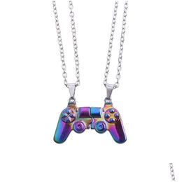 Pendant Necklaces 2X Magnet Game Controller Necklace For Couple Matching Women Friend Friendship Sister Jewellery Drop Delivery Pendants Otcpl