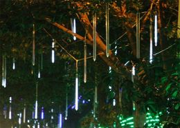 30LED lights 60cm36LED lights 80cm48LED lights 100cm Meteor Rain Light Christmas Ornament Light Fairy Wedding Flash LED Lights7089503