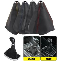 Car Gear Shift Collars Covers Universal PU Leather Manual Shifter Knob Gear Shift Boot Cover Gaiter Auto Interior Accessories