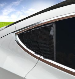 For Tesla Model 3 20172020 Car Rear Side Window Cover Fake Blinds Sticker Frame ABS Carbon Gloss Chrome Exterior Molding Trim9581976