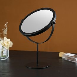 Ins Nordic Metal Decorative Mirror 360 Degree Swivel Desktop Makeup Mirror Stand Table Compact Mirror Home Decor Accessories