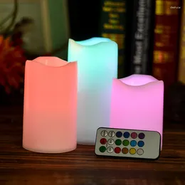 Candle Holders LED Remote Control Electronic Candles Light Home Room Decoration Party Wedding Table Decor Christmas Gift